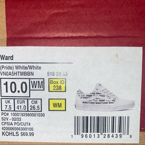 Vans Ward Pride Love Wins NIB - Picture 8 of 8